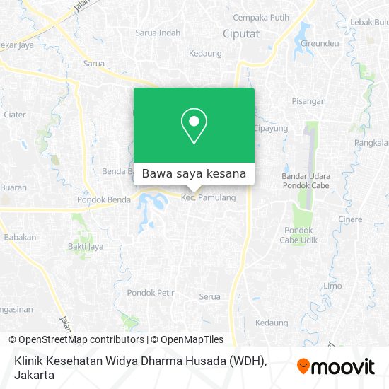 Peta Klinik Kesehatan Widya Dharma Husada (WDH)
