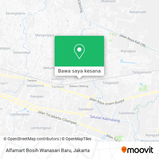 Peta Alfamart Bosih Wanasari Baru