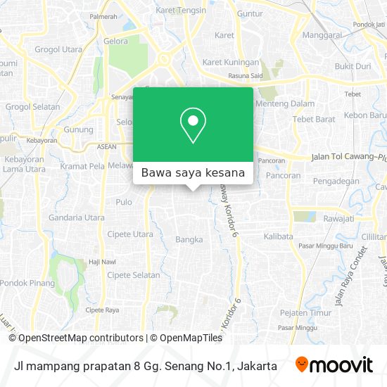Peta Jl mampang prapatan 8 Gg. Senang No.1