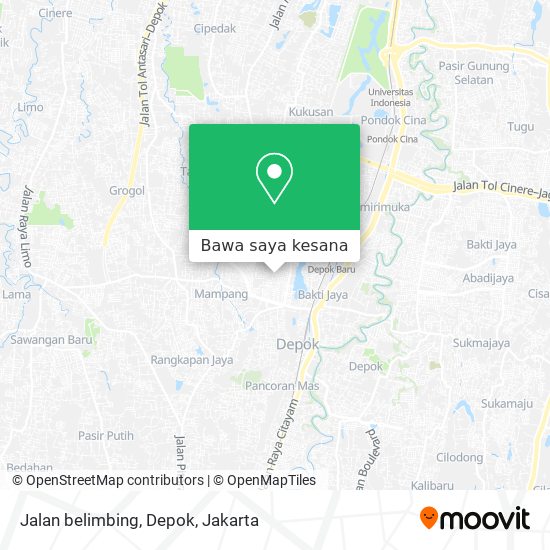 Peta Jalan belimbing, Depok