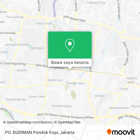 Peta PO. BUDIMAN Pondok Kopi