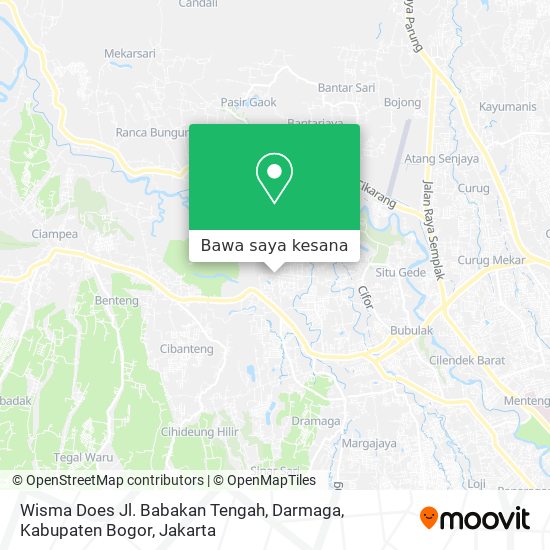 Peta Wisma Does Jl. Babakan Tengah, Darmaga, Kabupaten Bogor