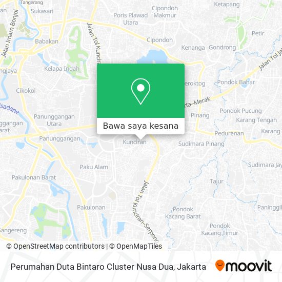 Peta Perumahan Duta Bintaro Cluster Nusa Dua