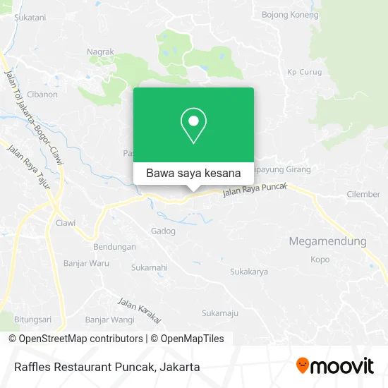 Peta Raffles Restaurant Puncak