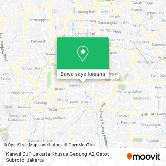 Peta Kanwil DJP Jakarta Khusus Gedung A2 Gatot Subroto