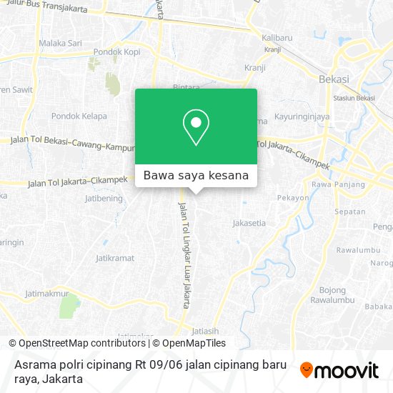 Peta Asrama polri cipinang Rt 09 / 06 jalan cipinang baru raya