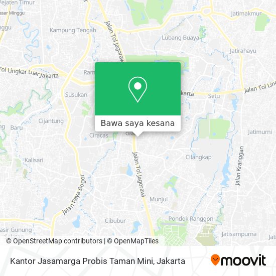 Peta Kantor Jasamarga Probis Taman Mini