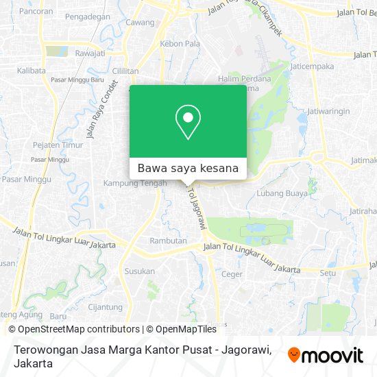 Peta Terowongan Jasa Marga Kantor Pusat - Jagorawi