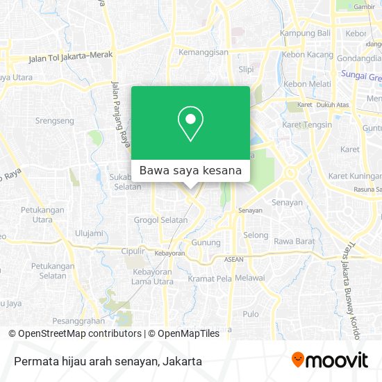 Peta Permata hijau arah senayan