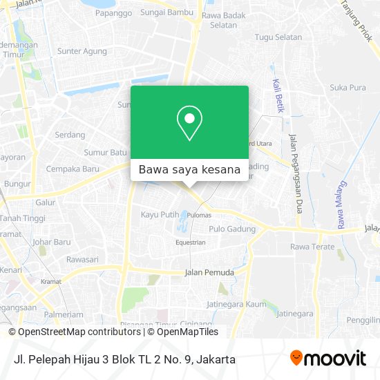 Peta Jl. Pelepah Hijau 3 Blok TL 2 No. 9