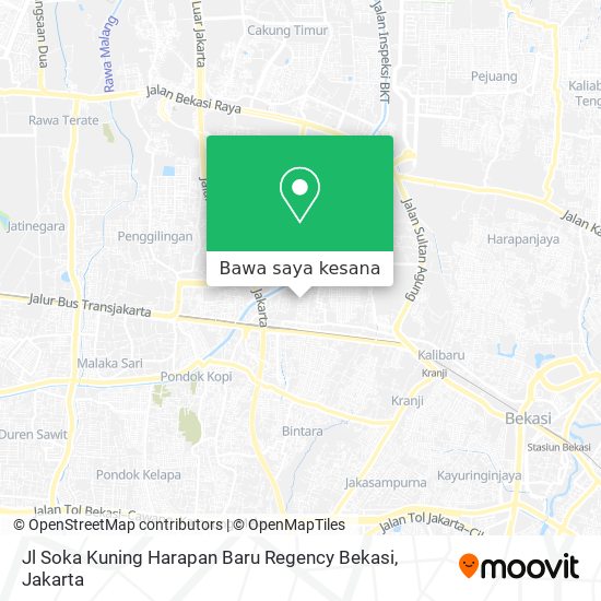 Peta Jl Soka Kuning Harapan Baru Regency Bekasi