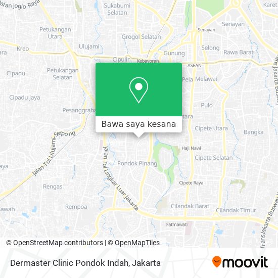 Peta Dermaster Clinic Pondok Indah