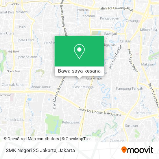 Peta SMK Negeri 25 Jakarta