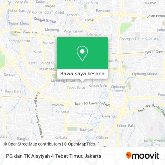 Peta PG dan TK Aisyiyah 4 Tebet Timur