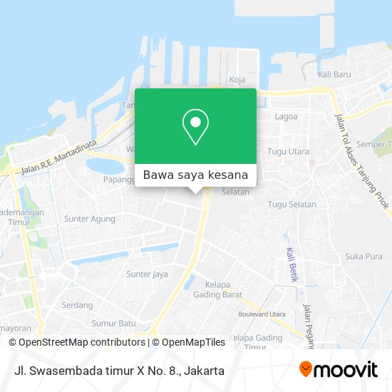 Peta Jl. Swasembada timur X No. 8.