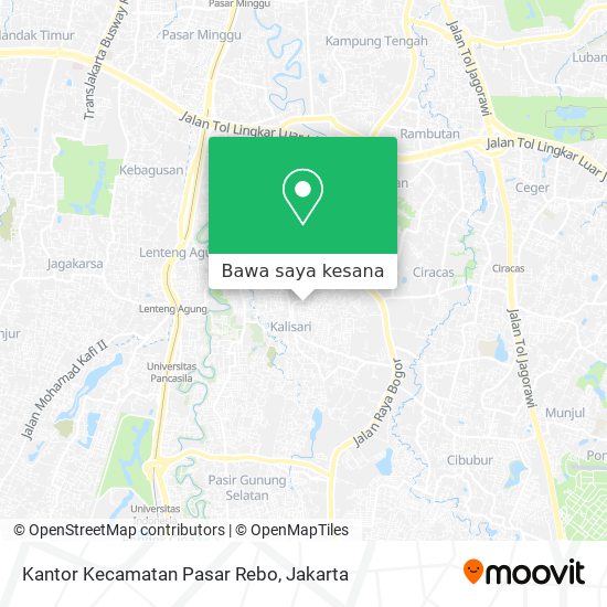 Peta Kantor Kecamatan Pasar Rebo