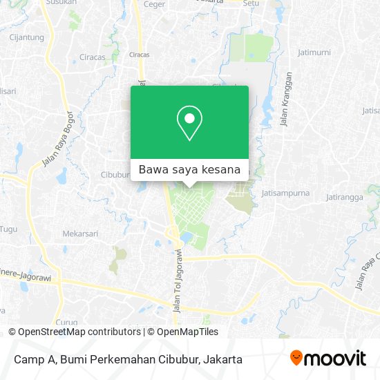 Peta Camp A, Bumi Perkemahan Cibubur