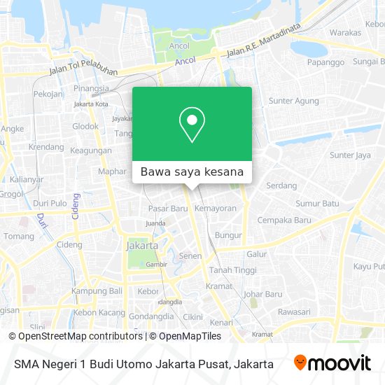 Peta SMA Negeri 1 Budi Utomo Jakarta Pusat