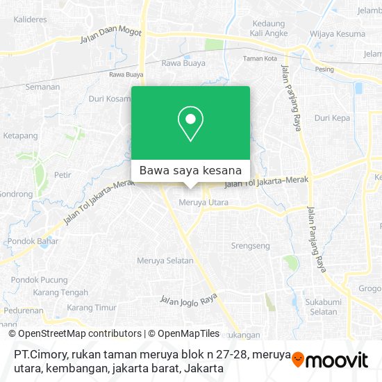 Peta PT.Cimory, rukan taman meruya blok n 27-28, meruya utara, kembangan, jakarta barat