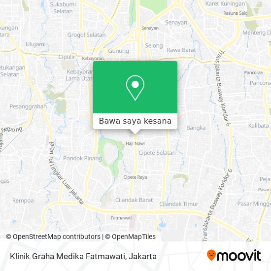 Peta Klinik Graha Medika Fatmawati