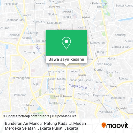 Peta Bunderan Air Mancur Patung Kuda, Jl.Medan Merdeka Selatan, Jakarta Pusat