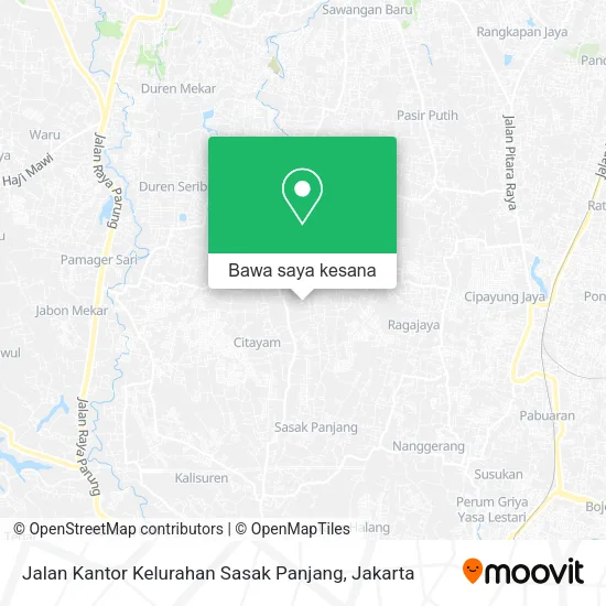 Peta Jalan Kantor Kelurahan Sasak Panjang