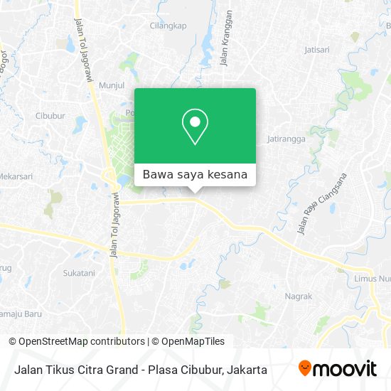 Peta Jalan Tikus Citra Grand - Plasa Cibubur