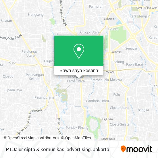 Peta PT.Jalur cipta & komunikasi advertising
