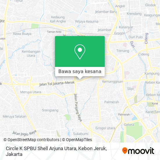 Peta Circle K SPBU Shell Arjuna Utara, Kebon Jeruk