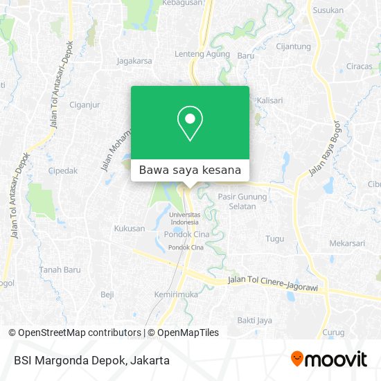 Peta BSI Margonda Depok