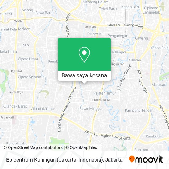 Peta Epicentrum Kuningan (Jakarta, Indonesia)