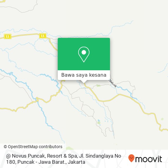 Peta @ Novus Puncak, Resort & Spa, Jl. Sindanglaya No 180, Puncak - Jawa Barat.