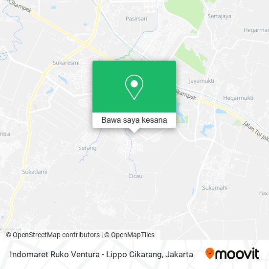 Peta Indomaret Ruko Ventura - Lippo Cikarang