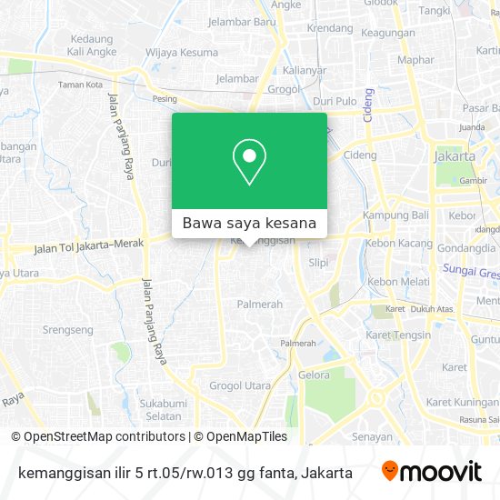Peta kemanggisan ilir 5 rt.05 / rw.013 gg fanta