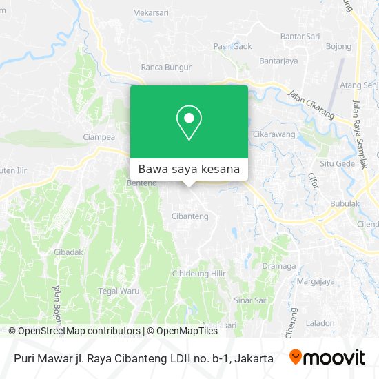 Peta Puri Mawar  jl. Raya Cibanteng  LDII no. b-1