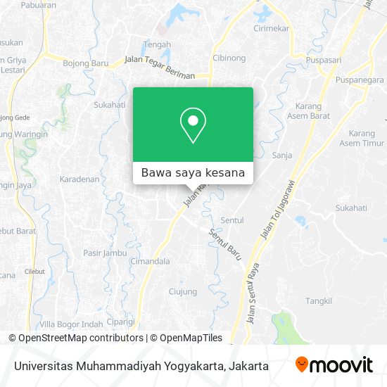 Peta Universitas Muhammadiyah Yogyakarta
