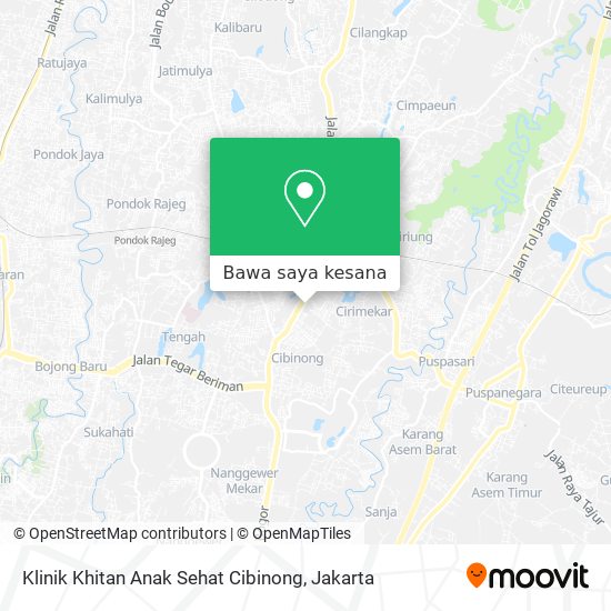 Peta Klinik Khitan Anak Sehat Cibinong