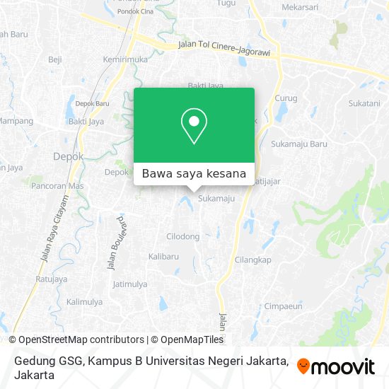 Peta Gedung GSG, Kampus B Universitas Negeri Jakarta