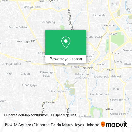 Peta Blok-M Square (Ditlantas Polda Metro Jaya)
