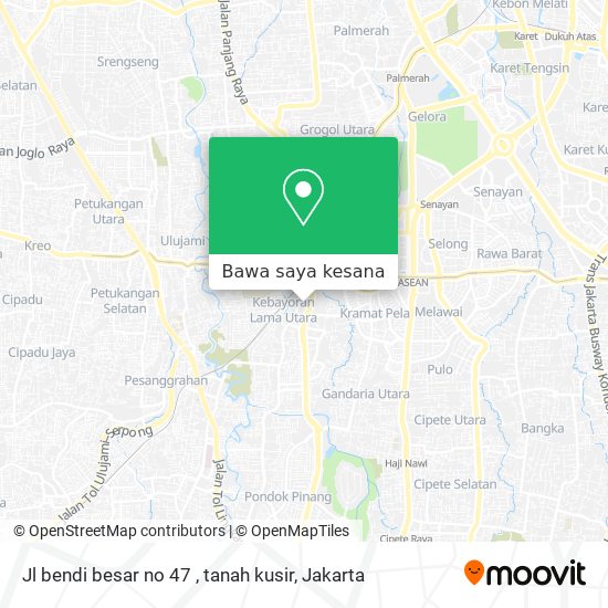 Peta Jl bendi besar no 47 , tanah kusir