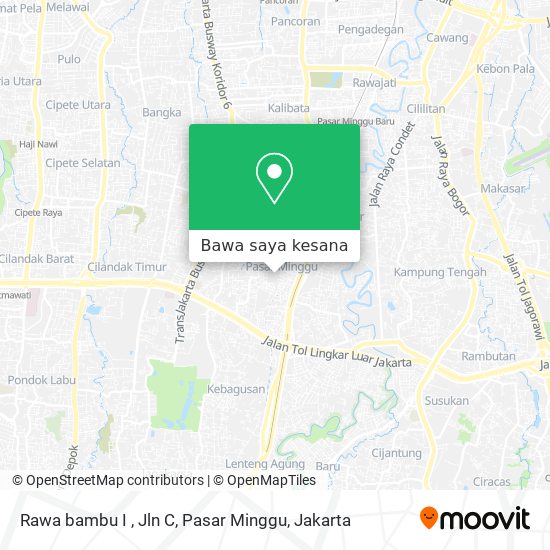Peta Rawa bambu I , Jln C, Pasar Minggu