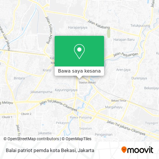 Peta Balai patriot pemda kota Bekasi
