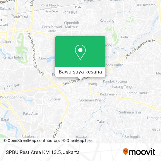 Peta SPBU Rest Area KM 13.5