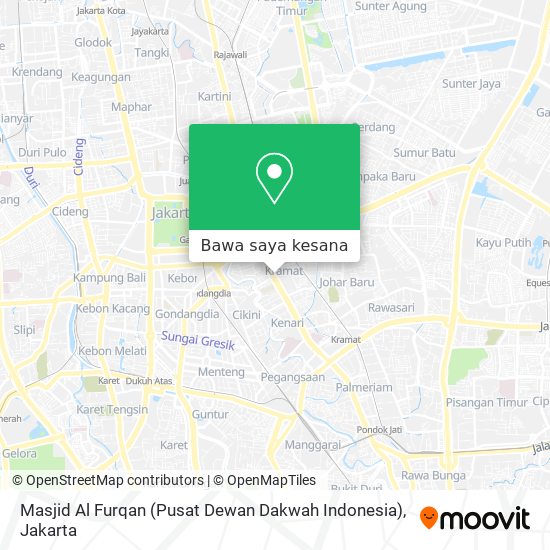 Peta Masjid Al Furqan (Pusat Dewan Dakwah Indonesia)