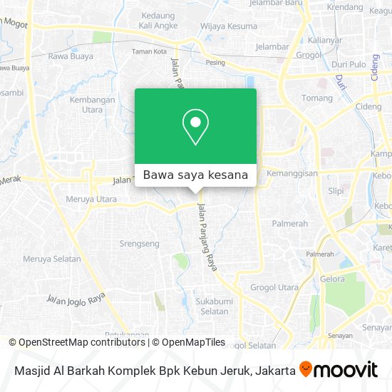 Peta Masjid Al Barkah Komplek Bpk Kebun Jeruk