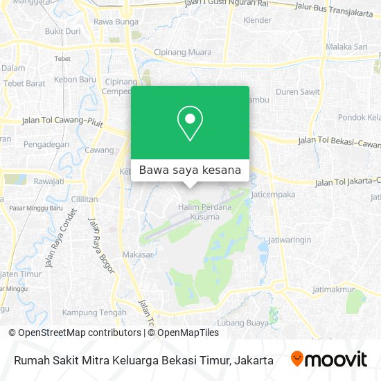 Peta Rumah Sakit Mitra Keluarga Bekasi Timur