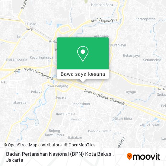 Peta Badan Pertanahan Nasional (BPN) Kota Bekasi