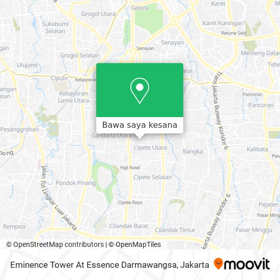 Peta Eminence Tower At Essence Darmawangsa