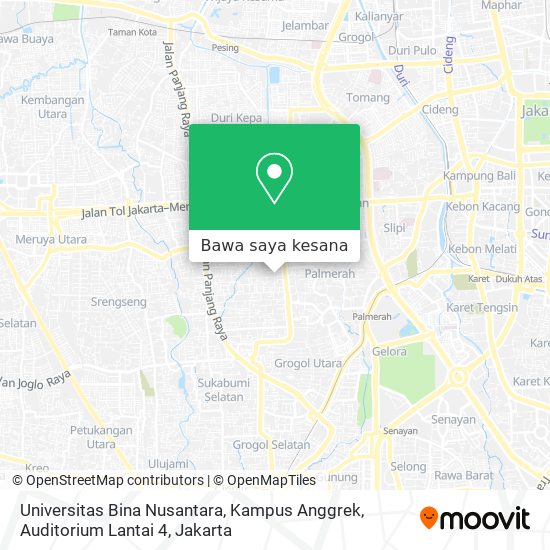 Peta Universitas Bina Nusantara, Kampus Anggrek, Auditorium Lantai 4