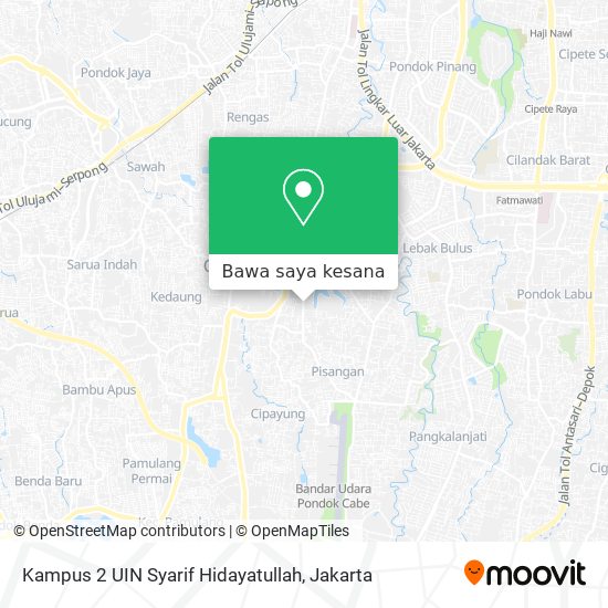 Peta Kampus 2 UIN Syarif Hidayatullah